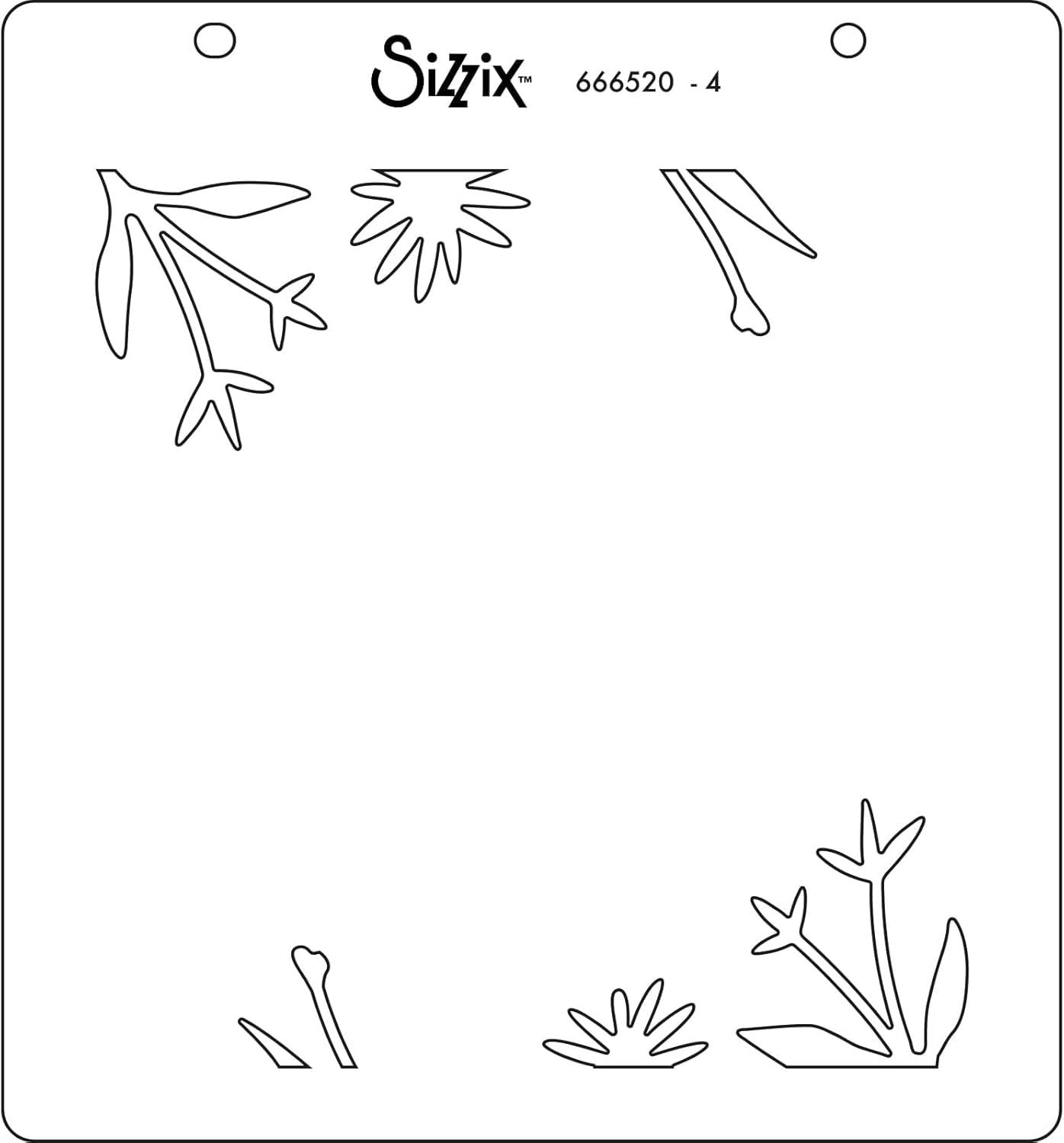 image:imageSizzix Layered Reusable Stencils for Crafts 4PK Textile by Olivia Rose 665842 Chapter 4 2022White