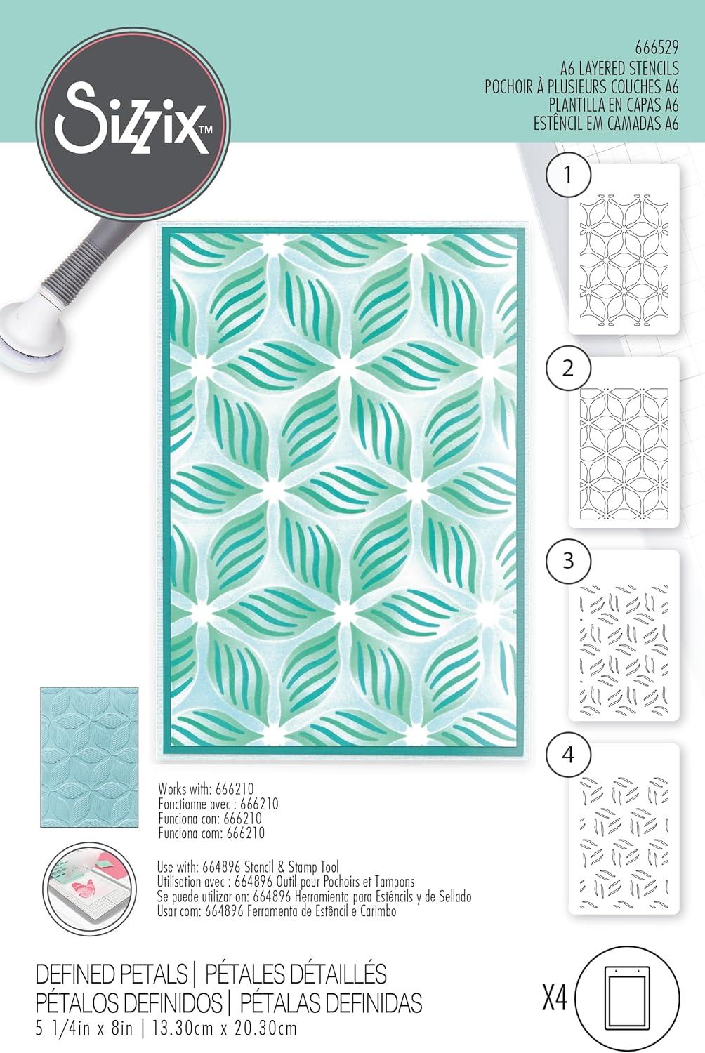 image:imageSizzix Layered Stencils Defined PetalsDefined Petals
