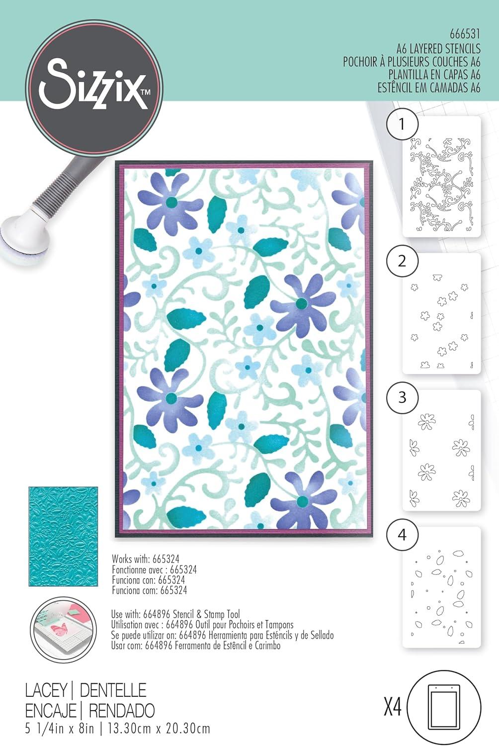 image:imageSizzix Layered Stencils Defined PetalsLacey