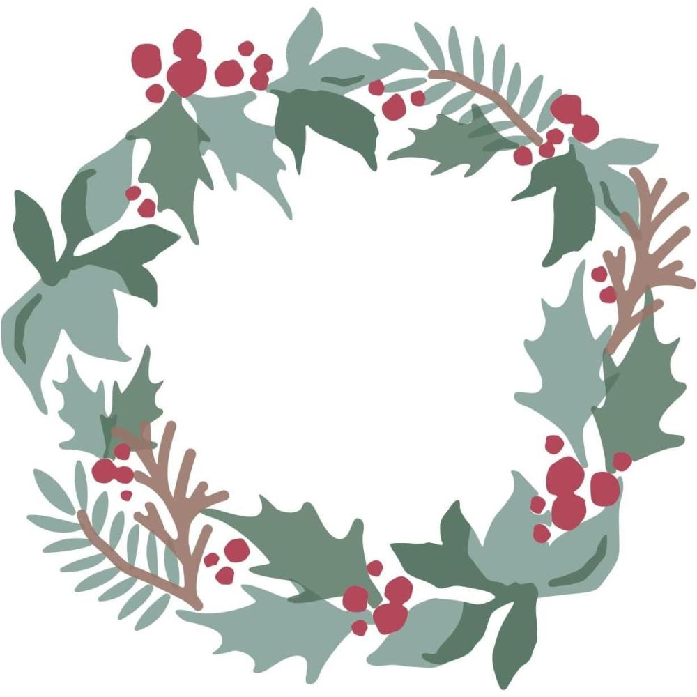 image:imageSizzix Layered Reusable Crafts 4PK Holly Wreath by Lisa Jones  665933  Chapter 4 2022 Stencils Mulitcolour