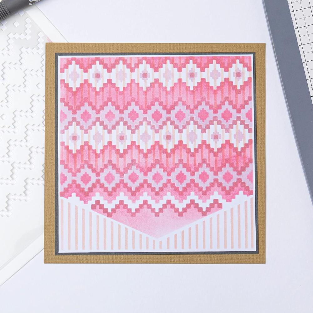 image:imageSizzix Layered Reusable Stencils for Crafts 4PK Textile by Olivia Rose 665842 Chapter 4 2022Mulitcolour