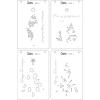 Sizzix A6 Layered Stencils Cosmopolitan Christmas, Happy Holidays by Stacey Park, Multicolor, One Size