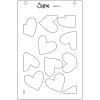 Sizzix Layered Stencils – Defined Petals(Mark Making Hearts)