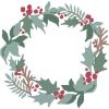 Sizzix Layered Reusable Crafts 4PK Holly Wreath by Lisa Jones | 665933 | Chapter 4 2022 Stencils, Mulitcolour