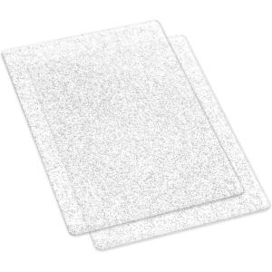 Sizzix Extended Cutting Pads 655267, Transparent, Multi Color, 14.63 inches x 6.25 inches x 0.13 inches, 2 Pack(Sizzix Cutting Pads-Standard 1Pair (Clear w/Silver Glitter)  Multi-Colour  28 x 19 x 1.2 cm)