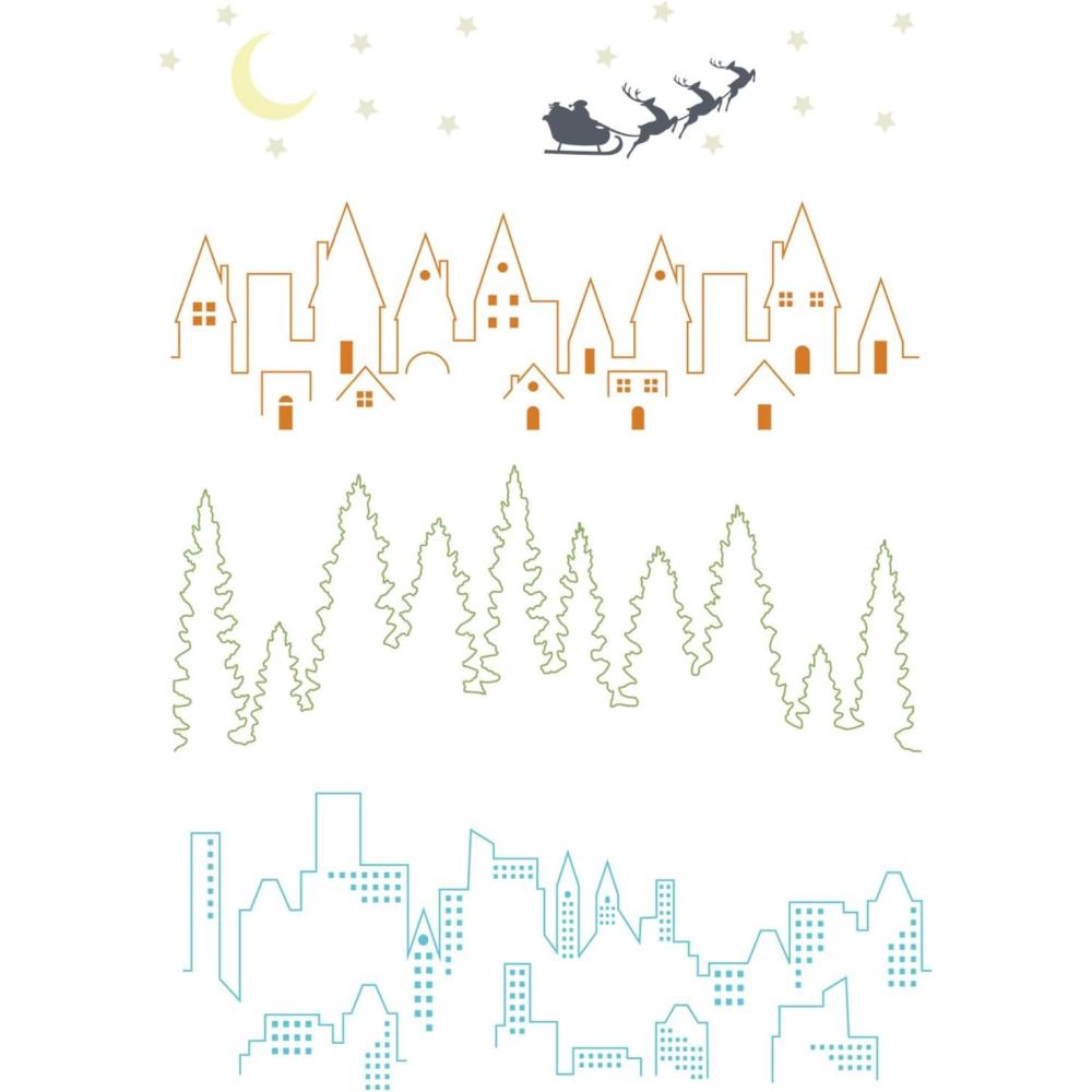 image:imageSizzix A5 Clear Stamps Set Cosmopolitan The View by Stacey Park Multicolor One Size