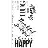 Sizzix Clear Stamps 5PK Sunnyside Sentiments #7 by Pete Hughes | 665409 | Chapter 3 2022, One Size, Multicolor