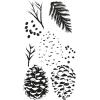 Sizzix Layered Clear Craft Stamps for Card Making 8PK Pine Branches by Lisa Jones | 664936 | Chapter 4 2022