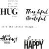 Sizzix Clear Stamps 5PK Sunnyside Sentiments #7 by Pete Hughes | 665409 | Chapter 3 2022, One Size, Multicolor