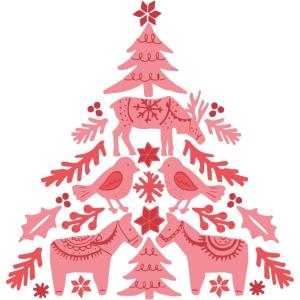 Sizzix Layered Clear Craft Card Making 3PK Folk Tree by Olivia Rose | 664934 | Chapter 4 2022 Stamps