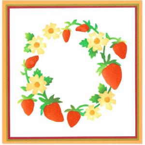 Sizzix Layered Stencils – Strawberry Wreath