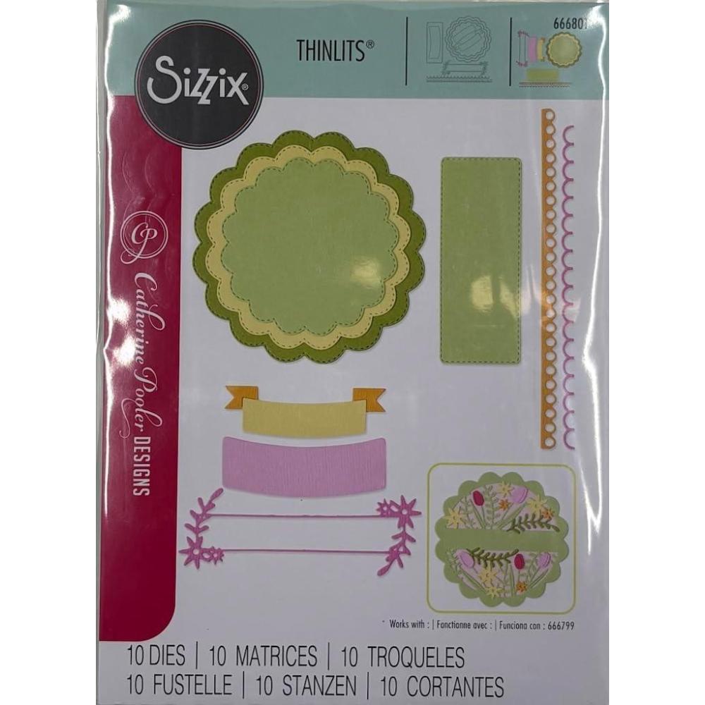 image:imageSizzix Die Set 10Pack  Scalloped Circles Borders amp Banners by CP