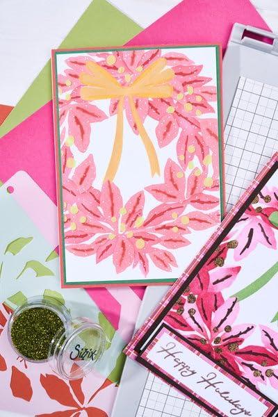 image:imageSizzix A6 Stencil 4PK A Wreath in Time by Stacey Park