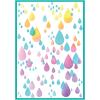 Drip, Drip, Drop Stamp Set by Stacey Park with Sizzix A6 Stencil