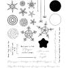 Sizzix A5 Clear Stamp Set 25PK w/1PK Framelits Creative Coordinations, Holiday Bits & Bobs by SP