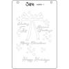 Sizzix A6 Stencil 4PK A Wreath in Time by Stacey Park