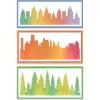 Sizzix A5 Stencil Cosmopolitan, The View #2 by Stacey Park, Multicolor, One Size
