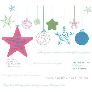 Sizzix A5 Clear Stamp Set 25PK w/1PK Framelits Creative Coordinations, Holiday Bits & Bobs by SP