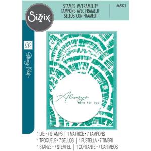 Sizzix A5 Clear Stamps 7PK w/Framelits Die Creative Coordinations, Radiance by Stacey Park