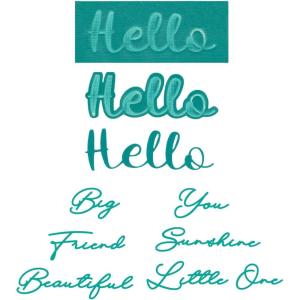 Sizzix Die Set 10PK – Take Twos, Hello Sentiment by Stacey Park