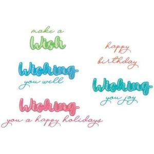 Sizzix Thinlits Die Set 14PK Take Two’s, Wish Sentiment by Stacey Park