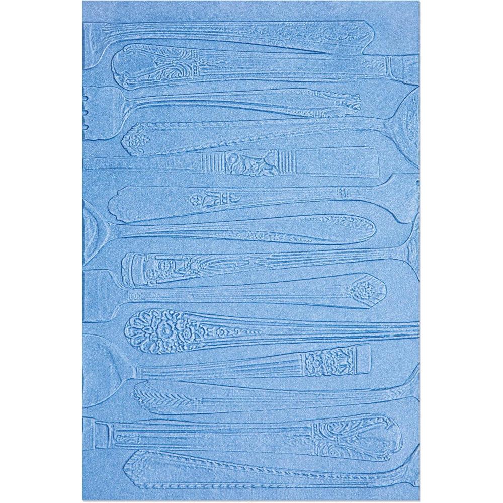 image:imageSizzix 3D Textured Impressions Folder Silverware by Eileen Hull 666047 Chapter 4 2022 Emboss GreyGrey
