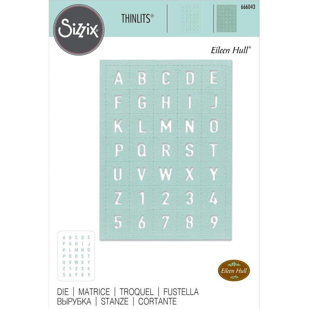 image:imageSizzix Thinlits Die By Eileen HullTile Alphanumeric 666043