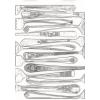 Sizzix 3-D Textured Impressions Folder Silverware by Eileen Hull | 666047 | Chapter 4 2022 Emboss, Grey(Grey)