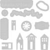 Sizzix Thinlits Die Set 12PK Shadowbox Elements by Eileen Hull | 665935 |Chapter 2 2022, Multicolor
