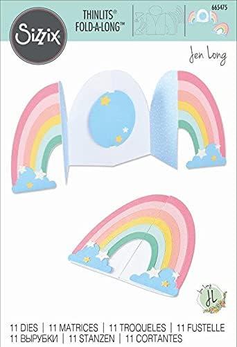 image:imageSizzix THINLITS Dies RAINB One Size Card Rainbow FoldALong