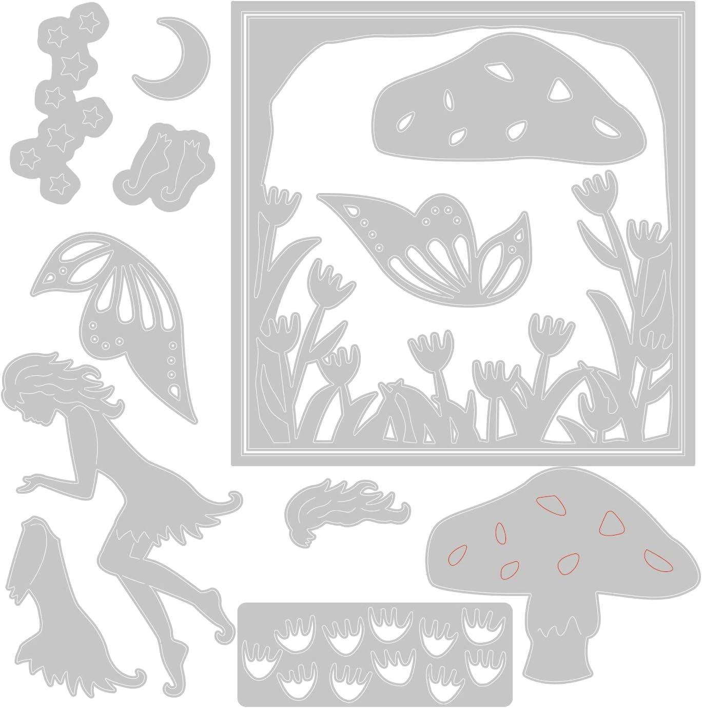 image:imageSizzix Thinlits Die Set 13PK Fairy Scene by Lisa Jones 666018 Chapter 4 2022 Wafer Grey