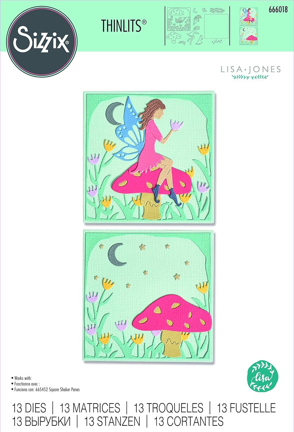 image:imageSizzix Thinlits Die Set 13PK Fairy Scene by Lisa Jones 666018 Chapter 4 2022 Wafer Grey