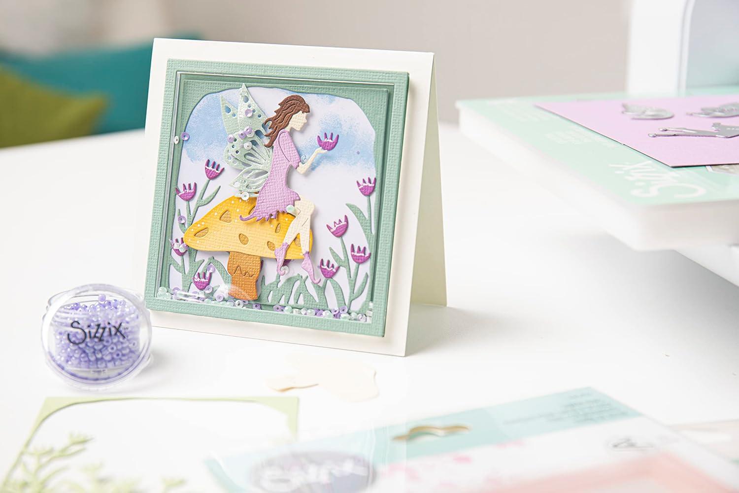 image:imageSizzix Thinlits Die Set 13PK Fairy Scene by Lisa Jones 666018 Chapter 4 2022 Wafer Grey