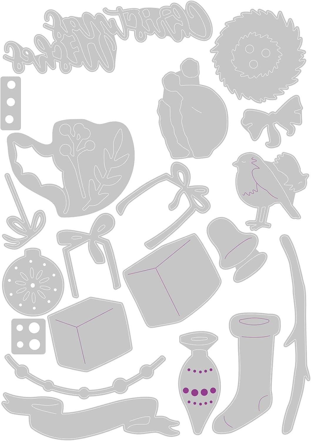 image:imageSizzix Thinlits Die Set 20PKChristmas Decorations 664702 One Size Multicolor
