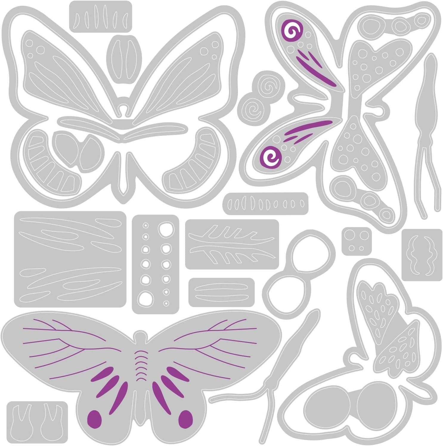 image:imageSizzix Thinlits Die Set 29PK Patterned Butterflies by Jenna Rushforth 665896 Chapter 2 2022 Multicolor