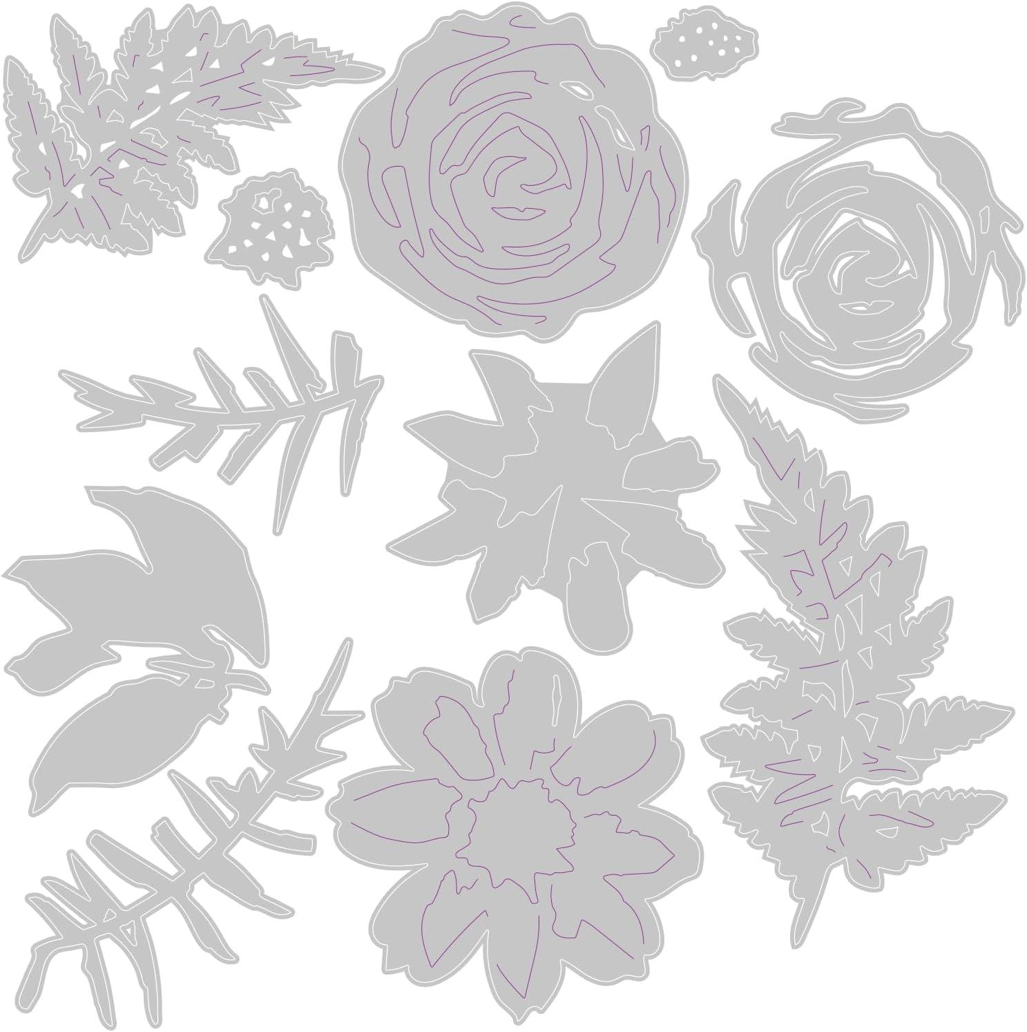image:imageSizzix Thinlits Die Set Flowers amp Fern Multicolor One Size