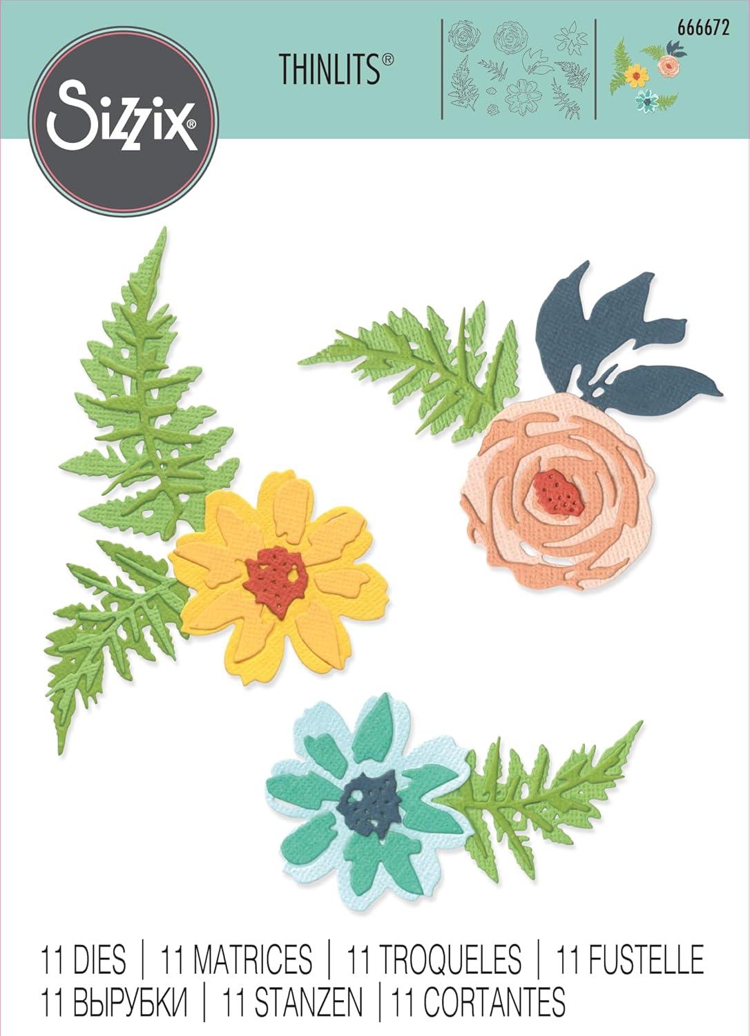 image:imageSizzix Thinlits Die Set Flowers amp Fern Multicolor One Size