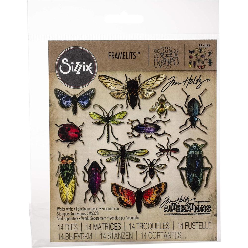 image:imageSizzix Framelits Die Set Entomology by Tim Holtz 14Pack Multicolor