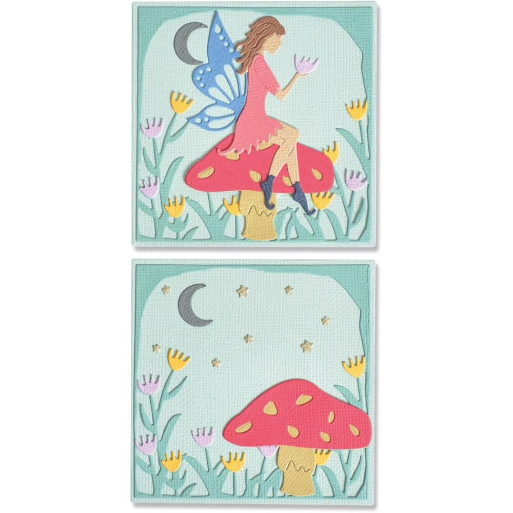 image:imageSizzix Thinlits Die Set 13PK Fairy Scene by Lisa Jones 666018 Chapter 4 2022 Wafer Grey