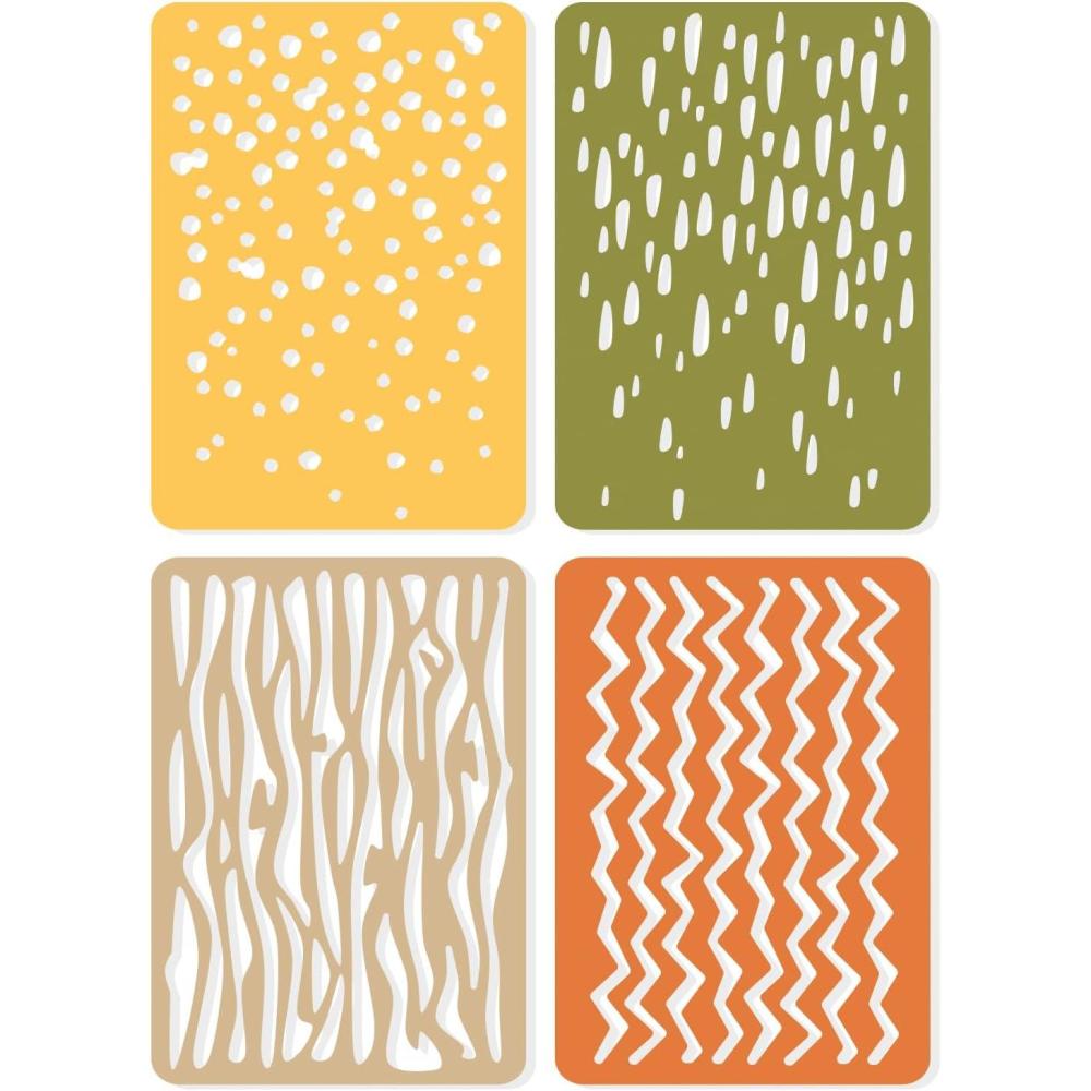 image:imageSizzix Thinlits Die Set 4PK Infinite Doodles 2 666524 Metal WaferThin Cutting Dies for Scrapbooking Embossing Journalling Silver