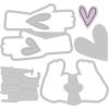 Sizzix Framelits Die Set 7PK w/Stamps Big Hugs by Olivia Rose, 665831, Multicolor