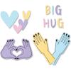 Sizzix Framelits Die Set 7PK w/Stamps Big Hugs by Olivia Rose, 665831, Multicolor