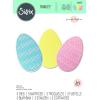 Sizzix Thinlits Die 665075 Decorative Eggs by Jennifer Ogborn 3 Pack, Multicolor