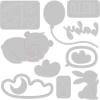Sizzix Thinlits Die Set 12PK Hello Baby by Olivia Rose, 665805, One Size, Multicolor