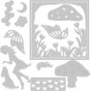Sizzix Thinlits Die Set 13PK Fairy Scene by Lisa Jones | 666018 | Chapter 4 2022 Wafer, Grey