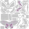 Sizzix Thinlits Die Set 29PK Patterned Butterflies by Jenna Rushforth | 665896 |Chapter 2 2022, Multicolor
