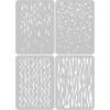 Sizzix Thinlits Die Set 4PK Infinite Doodles #2 | 666524 | Metal, Wafer-Thin Cutting Dies for Scrapbooking, Embossing, Journalling, Silver