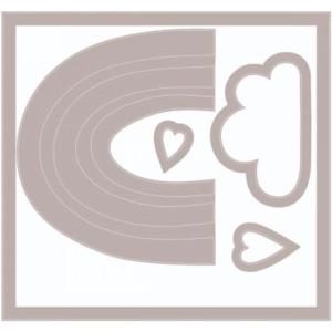 ELLISON SIZZIX FRAMELIT/STMP RBOW Joy, Multicolor
