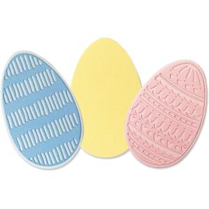 Sizzix Thinlits Die 665075 Decorative Eggs by Jennifer Ogborn 3 Pack, Multicolor