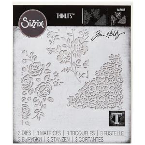 Sizzix Thinlits Die Set 3PK – Mixed Media, 9,53cm x 9,53 cm – 7,3 cm x 8,89 cm(Modern  Classic  Compact)